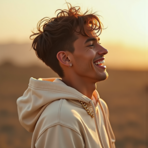 Instagram Portraits — Stylish Young Man In A Cream Social Media #0224 (Krea)