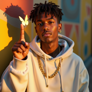 Instagram Portraits — Stylish Young Man In A Cream Social Media #0248 (Krea)