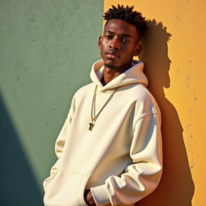 Instagram Portraits — Stylish Young Man In A Cream Social Media #0260 (Krea)