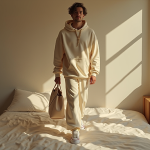 Instagram Portraits — Stylish Young Man In A Cream Social Media #0308 (Krea)
