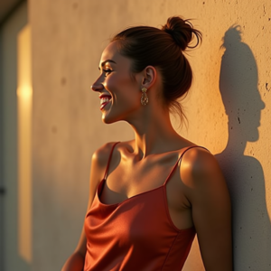 Instagram Portraits — Woman With A Sleek Low Bun Social Media #0017 (Midjourney)