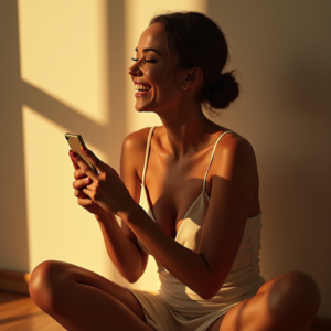 Instagram Portraits — Woman With A Sleek Low Bun Social Media #0035 (Firefly)