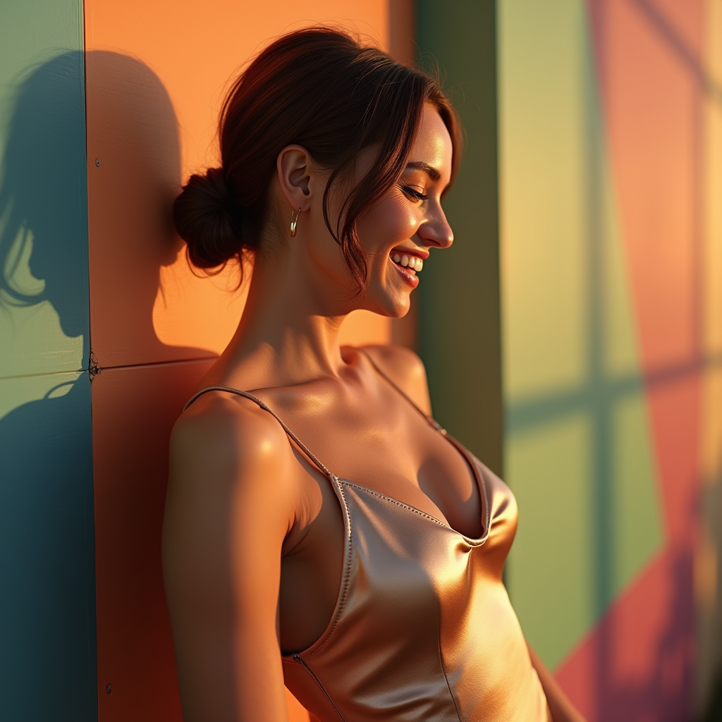 Instagram Portraits — Woman With A Sleek Low Bun Social Media #0047 (Firefly)