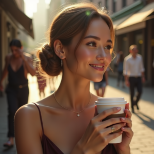 Instagram Portraits — Woman With A Sleek Low Bun Social Media #0131 (Firefly)