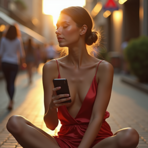 Instagram Portraits — Woman With A Sleek Low Bun Social Media #0143 (Firefly)