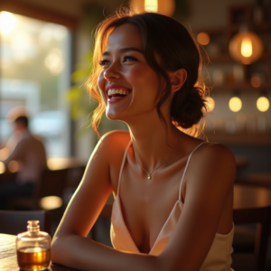 Instagram Portraits — Woman With A Sleek Low Bun Social Media #0191 (Firefly)
