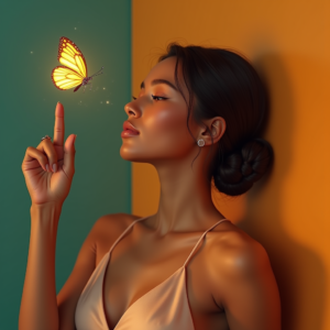 Instagram Portraits — Woman With A Sleek Low Bun Social Media #0251 (Firefly)