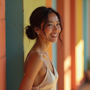 Instagram Portraits — Woman With A Sleek Low Bun Social Media #0257 (Midjourney)