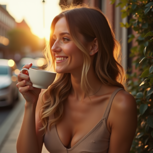 Instagram Portraits — Woman With Soft Loose Waves Wearing Social Media #0021 (Gemini)