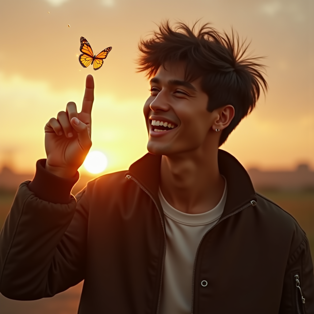 Instagram Portraits — Young Man In A Bomber Jacket Social Media #0006 (Stable Diffusion)