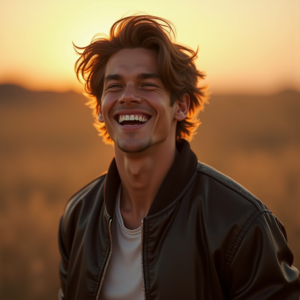 Instagram Portraits — Young Man In A Bomber Jacket Social Media #0012 (Recraft)