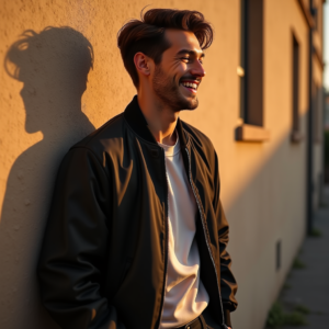 Instagram Portraits — Young Man In A Bomber Jacket Social Media #0018 (Stable Diffusion)