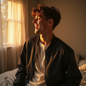 Instagram Portraits — Young Man In A Bomber Jacket Social Media #0084 (Recraft)