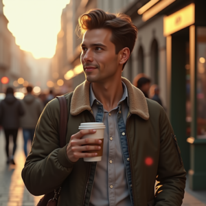 Instagram Portraits — Young Man In A Bomber Jacket Social Media #0132 (Recraft)
