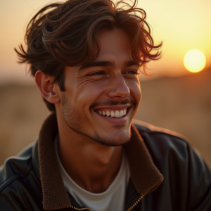 Instagram Portraits — Young Man In A Bomber Jacket Social Media #0156 (Recraft)