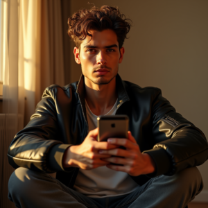 Instagram Portraits — Young Man In A Bomber Jacket Social Media #0180 (Recraft)