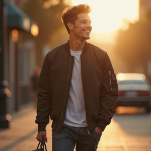 Instagram Portraits — Young Man In A Bomber Jacket Social Media #0240 (Recraft)