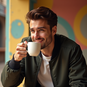 Instagram Portraits — Young Man In A Bomber Jacket Social Media #0270 (Stable Diffusion)