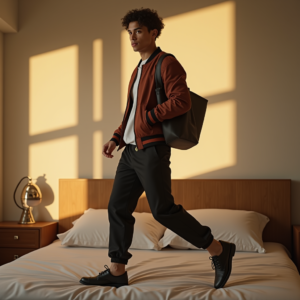 Instagram Portraits — Young Man In A Bomber Jacket Social Media #0312 (Recraft)
