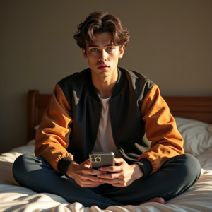Instagram Portraits — Young Man In A Bomber Jacket Social Media #0318 (Stable Diffusion)