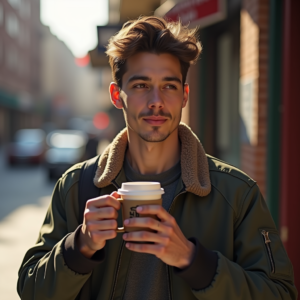 Instagram Portraits — Young Man In A Bomber Jacket Social Media #0342 (Stable Diffusion)
