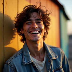 Instagram Portraits — Young Man In A Denim Jacket Social Media #0046 (ChatGPT)