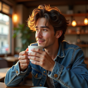 Instagram Portraits — Young Man In A Denim Jacket Social Media #0202 (ChatGPT)