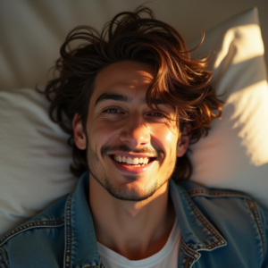 Instagram Portraits — Young Man In A Denim Jacket Social Media #0292 (Dreamina)
