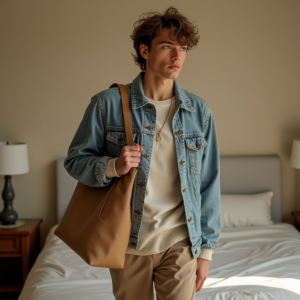 Instagram Portraits — Young Man In A Denim Jacket Social Media #0310 (ChatGPT)