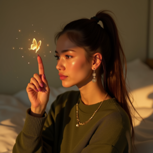 Instagram Portraits — Young Woman With A High Ponytail Social Media #0073 (Ideogram)