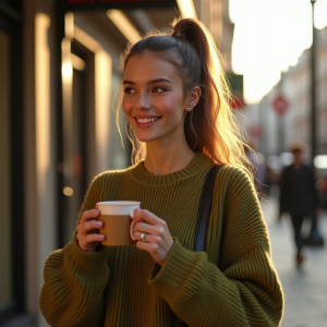 Instagram Portraits — Young Woman With A High Ponytail Social Media #0127 (FLUX)