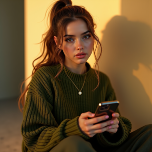 Instagram Portraits — Young Woman With A High Ponytail Social Media #0175 (FLUX)