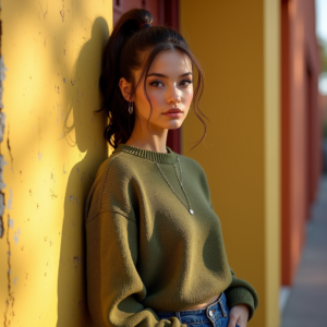 Instagram Portraits — Young Woman With A High Ponytail Social Media #0259 (FLUX)