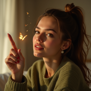 Instagram Portraits — Young Woman With A High Ponytail Social Media #0283 (FLUX)