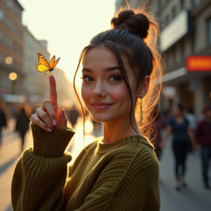 Instagram Portraits — Young Woman With A High Ponytail Social Media #0319 (FLUX)