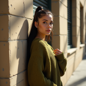 Instagram Portraits — Young Woman With A High Ponytail Social Media #0331 (FLUX)