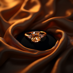 Jewelry — Faceted Gemstone Ring Nestled In Dark Product Ads #0276 (Firefly)