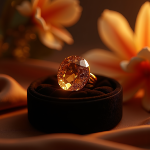 Jewelry — Faceted Gemstone Ring Nestled In Dark Product Ads #0324 (Firefly)