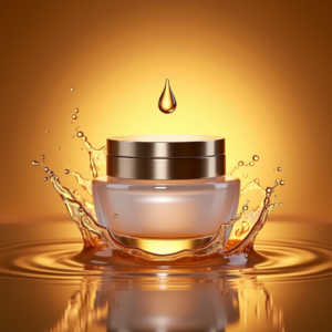 Jewelry — Frosted-glass Cosmetics Jar With A Brushed-silver Product Ads #0044 (FLUX)