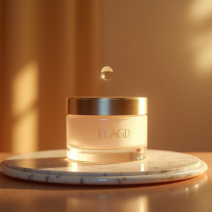 Jewelry — Frosted-glass Cosmetics Jar With A Brushed-silver Product Ads #0080 (FLUX)