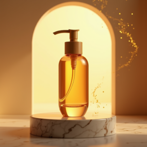 Jewelry — Minimalist Skincare Bottle With A Bamboo Product Ads #0096 (Firefly)