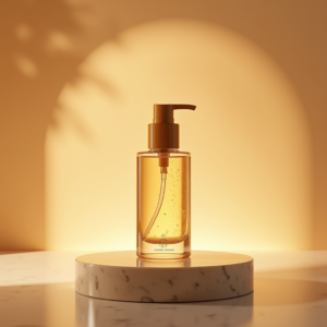 Jewelry — Minimalist Skincare Bottle With A Bamboo Product Ads #0108 (Firefly)