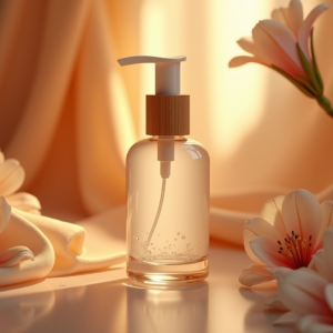 Jewelry — Minimalist Skincare Bottle With A Bamboo Product Ads #0126 (Midjourney)