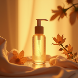 Jewelry — Minimalist Skincare Bottle With A Bamboo Product Ads #0132 (Firefly)