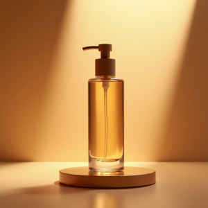 Jewelry — Minimalist Skincare Bottle With A Bamboo Product Ads #0180 (Firefly)