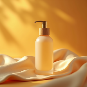 Jewelry — Minimalist Skincare Bottle With A Bamboo Product Ads #0210 (Midjourney)