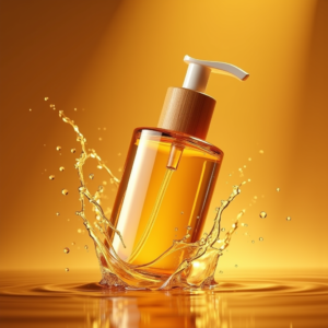 Jewelry — Minimalist Skincare Bottle With A Bamboo Product Ads #0253 (Recraft)