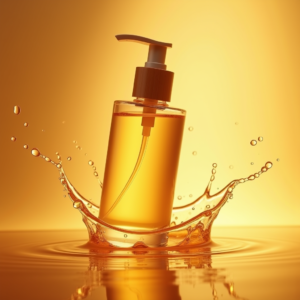 Jewelry — Minimalist Skincare Bottle With A Bamboo Product Ads #0265 (Recraft)