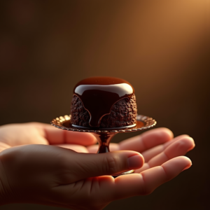 Jewelry — Rich Dark-chocolate Dessert With A Glossy Product Ads #0033 (Krea)