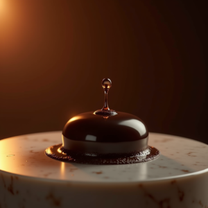 Jewelry — Rich Dark-chocolate Dessert With A Glossy Product Ads #0081 (Krea)
